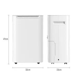 HOMCOM 20L/Day Dehumidifier for Home Damp, with 24H Timer, White