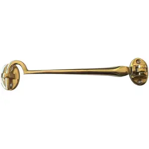 AFIT Polished Brass Heavy Duty Silent Cabin Hook And Eye 300mm