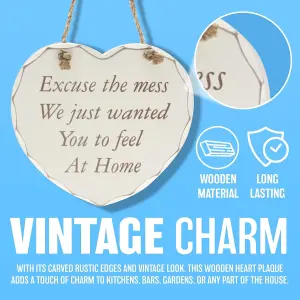 Hanging Wooden Heart Shaped Plaque Home Decoration Message You Are The Gin To My Tonic