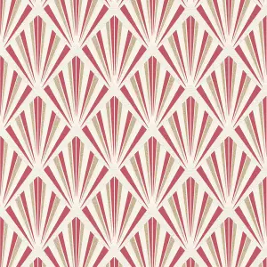 Art Deco Wallpaper Rasch Paste The Wall Textured Vinyl Red Gold Glitter