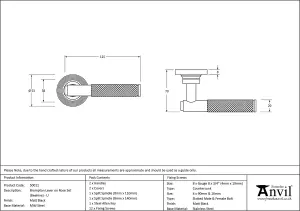 From The Anvil Matt Black Brompton Lever on Rose Set (Beehive) - Unsprung