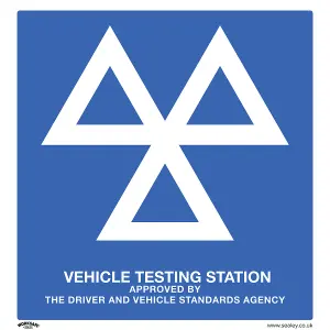 Sealey Warning Safety Sign MOT Testing Station Aluminium Composite SS51A1