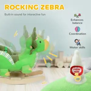 AIYAPLAY Rocking Dinosaur, with Animal Sounds, Green