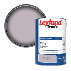 Leyland Trade Vinyl Matt Walls & Ceilings Emulsion Paint Rose Marble (PPG1179-4) 5L