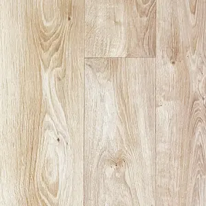 Light Beige Wood Effect Vinyl Flooring For Kitchen, Bathroom, Dining Room, 2.0mm Thick Vinyl Sheet -2m(6'6") X 2m(6'6")-4m²