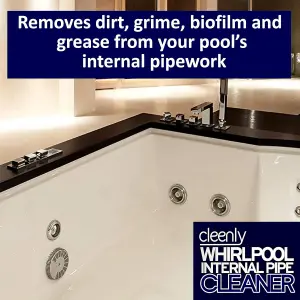 Cleenly Whirlpool Internal Pipe Cleaner Removes Dirt Grime Oil & Odours from Hot Tub Spa and Pool Pipework (10 Litre)