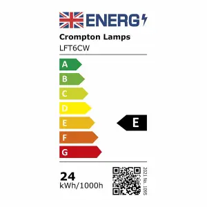 Crompton Lamps LED 6ft T8 Tube 24W (10 Pack) Cool White Opal