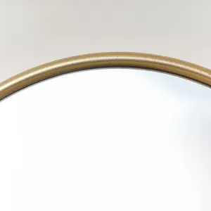 Melody Maison Round Gold Mirror With Shelf - 50cm x 50cm