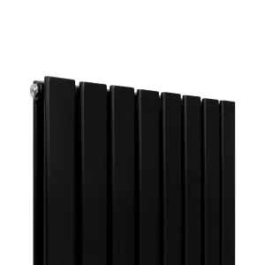 Designer Flat Radiator - 1600 x 560mm - Black