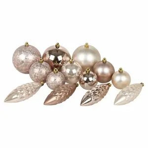 31 Piece Christmas Ball Ornament Set Caramel