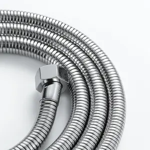 ENKI Standard Chrome Flexi Stainless Steel Shower Hose 1.5m