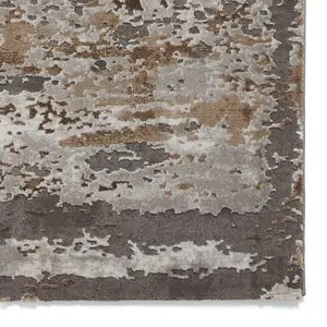 Grey Beige Abstract Modern Easy to clean Rug for Dining Room Bed Room and Living Room-120cm X 170cm