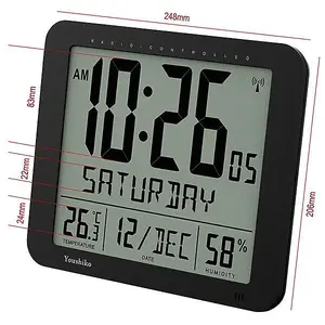 Large Radio Controlled Wall Clock with Large 3.27 inches Time digits