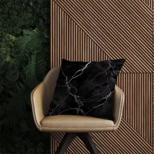 Black Marble Pattern Outdoor Cushion 60cm x 60cm