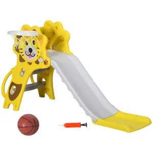 AIYAPLAY 3 in 1 Kids Slide for Indoor Use with Basketball Hoop for 18-36 Months