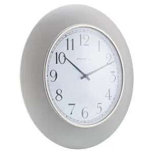 Stone Large Round Wall Clock - Modern Battery-Operated Arabic Numerals Silent Quartz Clock - Measures 30cm Diameter