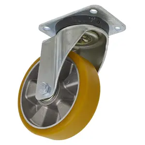 Sealey Castor Wheel 160mm Plate Swivel 600kg Load Capacity Aluminium SCW5160SP