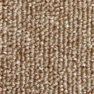 Light Brown Carpet Tiles For Contract, Office, Shop, Home, 3mm Thick Tufted Loop Pile, 5m² 20 Tiles Per Box