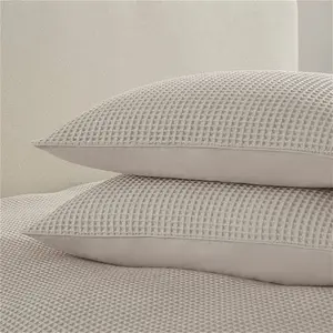 DUSK Portofino 200 Thread Count Waffle Duvet Cover - Cotton - Natural - Double