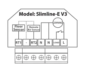 Heatmiser - Slimline E Thermostat