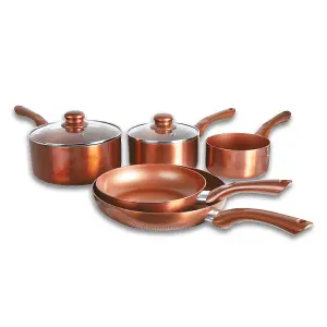 Cermalon 5 Piece Copper Cookware Pan Set