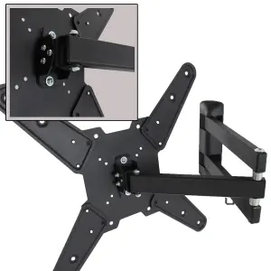 Television Bracket - 26-75 inch screens, extendable, tilt, swivel TV wall mount - black