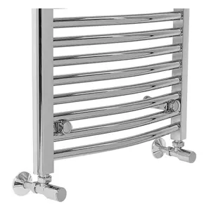 Right Radiators 1800x500 mm Bathroom Curved Heated Towel Rail Radiator Warmer Ladder Chrome