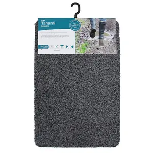 JVL Tanami Machine Washable Barrier Doormat  50x75cm Charcoal