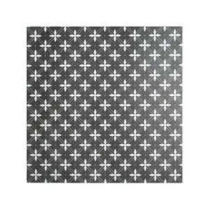 Laura Ashley Wickerwork Charcoal Matt Patterned Cement tile effect Ceramic Indoor Wall & floor tile, Pack of 11, (L)300mm (W)300mm