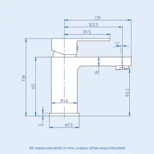 Nes Home Modern Chrome Bathroom Mono Basin Sink Mixer Tap With Waste