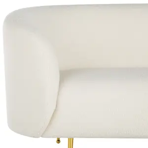 2 Seater Boucle Sofa White LOEN