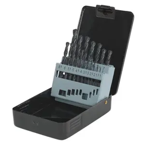 Sealey HSS Roll Forged Drill Bit Set 19pc 1-10mm Point Tip DBS19RF