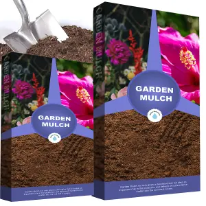 Garden Mulch 2 Bags (120 Litres) Decorative Soil Conditioner With Improved Water Retention