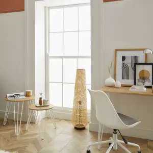 Zarza Matt white oak effect Desk (H)730mm (W)1200mm (D)600mm