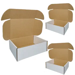 50 x White 7x5.5x2" Strong Single Wall Die Cut Packing Shipping Boxes