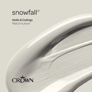 Crown Walls & Ceilings Matt Emulsion Paint Snowfall - 5L