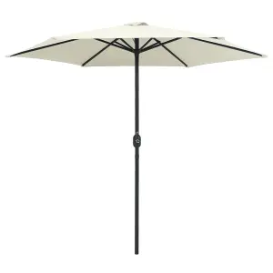 Berkfield Outdoor Parasol with Aluminium Pole 270x246 cm Sand White