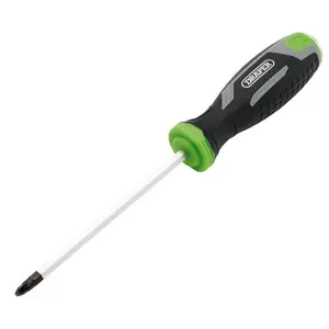 Draper Pound Thru Pozi Soft Grip Screwdriver, PZ2 x 125mm 13452