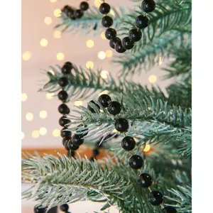 Christmas Tree Beaded Garland Bauble Black