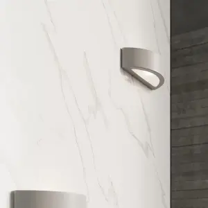 Atena Ceramic & Glass Grey 1 Light Classic Wall Light