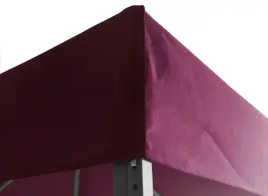 SunDaze 1-Tier Replacement Top Fabric for 3x3m Gazebo Pavilion Roof Canopy Wine Red