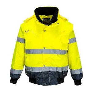 Portwest Unisex Adult 3 in 1 Hi-Vis Bomber Jacket