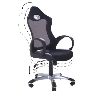 Beliani Retro Office Chair Black iCHAIR