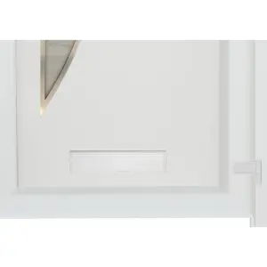 Fortia Hermoso Frosted Glazed White LH External Front Door set, (H)2085mm (W)920mm