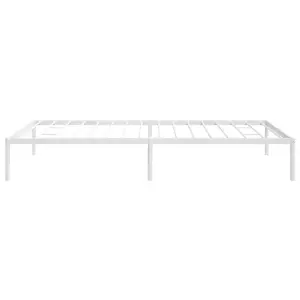 Berkfield Metal Bed Frame White 107x203 cm