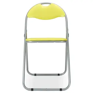 Folding Padded Office Chair - Yellow - Set of 6