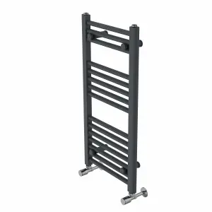 Rinse Modern Bathroom Heated Towel Rail Ladder Radiator 800x400mm Straight for Bathroom Kitchen Anthracite