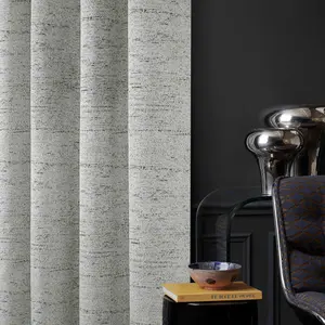 Home Curtains Rowan Metallic 90w x 108d" (229x274cm) Grey Eyelet Curtains (PAIR)