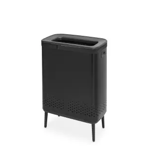 Brabantia Black Steel Laundry bin, 90L