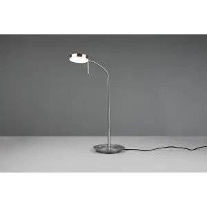 Luminosa Monza Modern Desk Task Lamp Nickel Matt 2300-3000-4000K - UK Stock